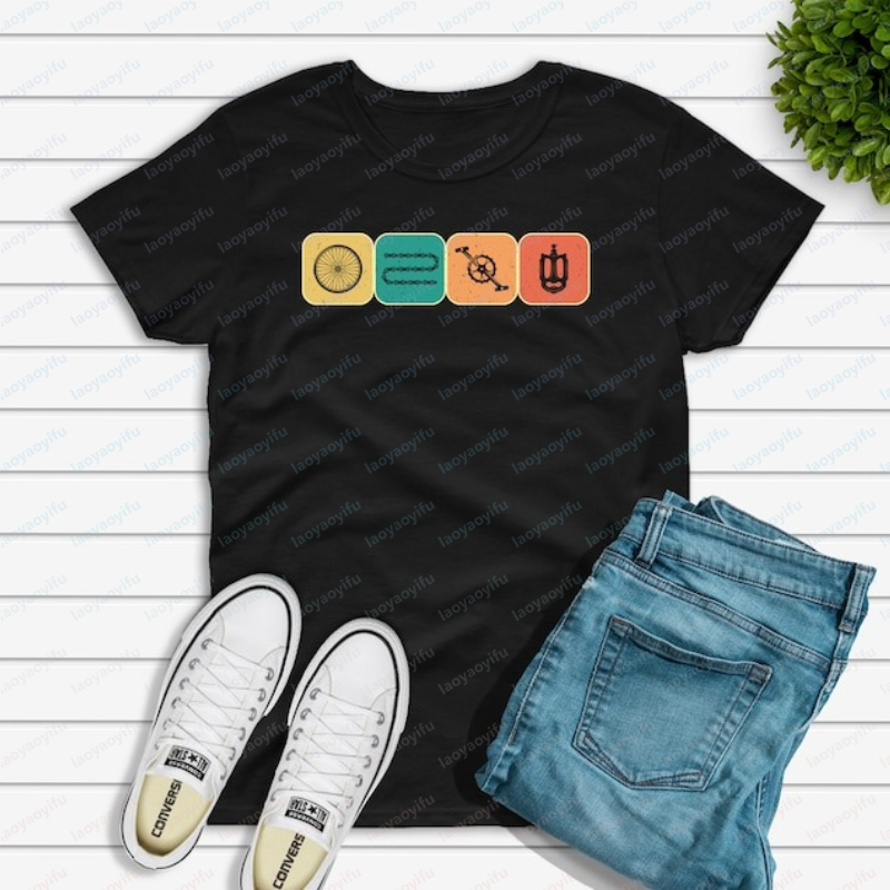 Vintage Cycling Gear - T-shirt da Ciclismo per Uomo e