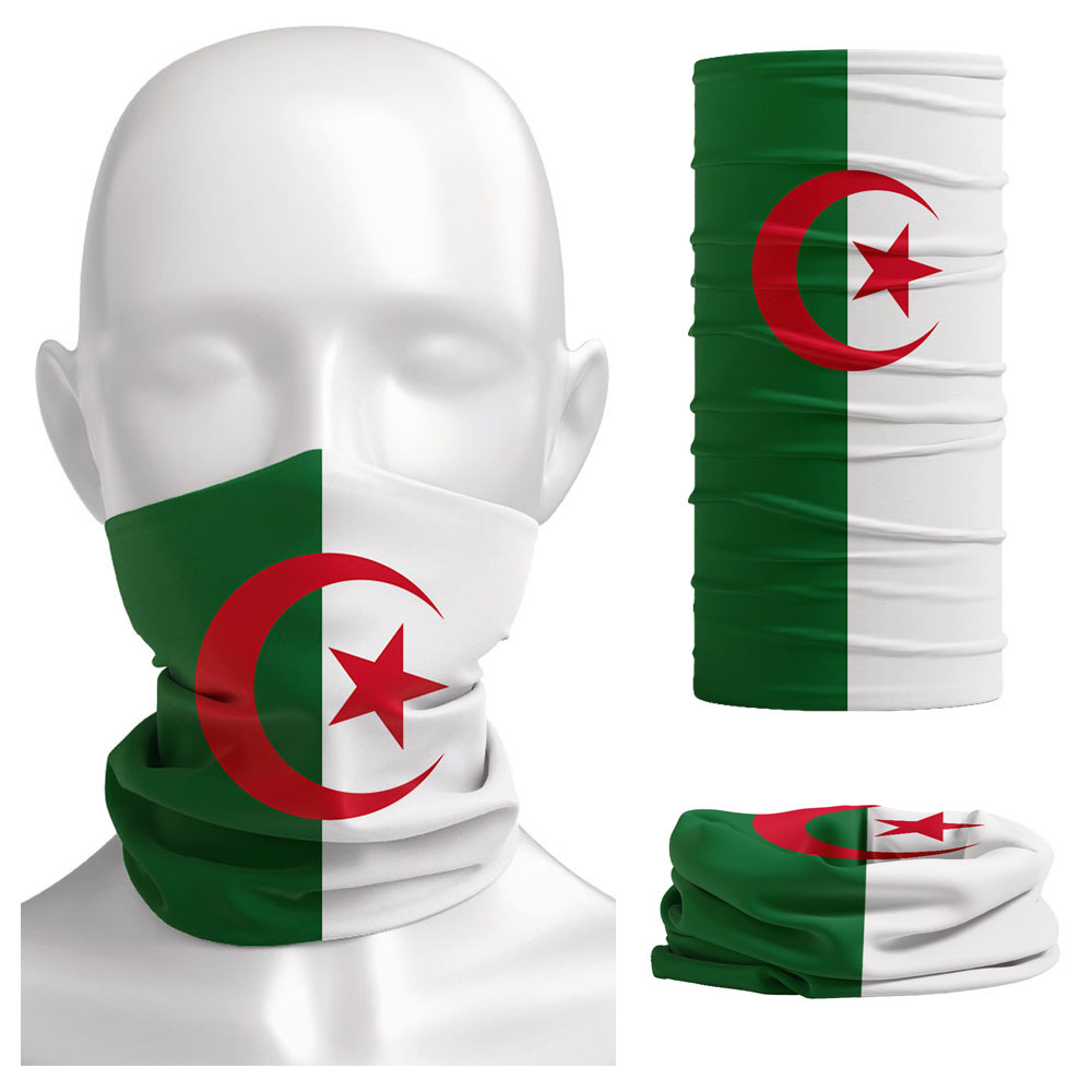 Cycling Gears - Bandiera dell'Algeria Stampata Bandana Copricapo Passamontagna